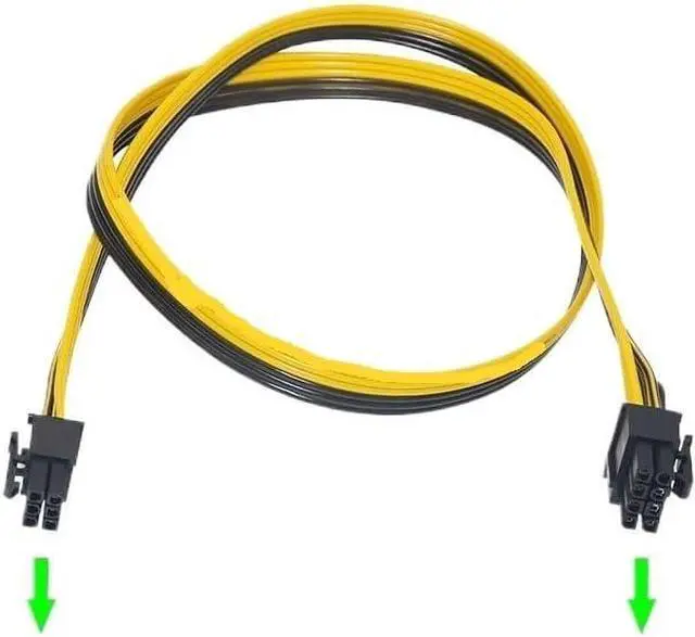 Alt view image 2 of 5 - KUNSR 6 Pin to 8 Pin PCI-e (Male to Male) GPU Power Cable 50cm