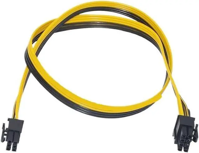 Alt view image 5 of 5 - KUNSR 6 Pin to 8 Pin PCI-e (Male to Male) GPU Power Cable 50cm