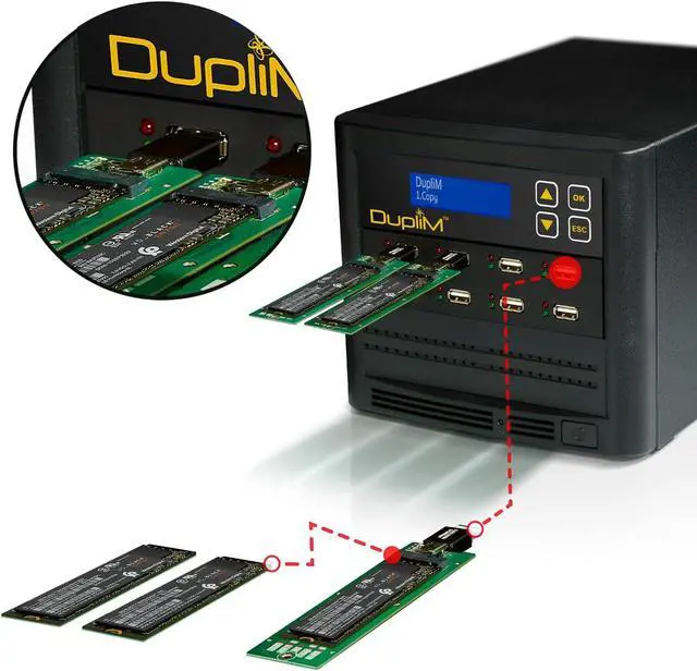 Alt view image 4 of 4 - DupliM M.2 NVMe Adapter 2-Pack for USB Duplicators