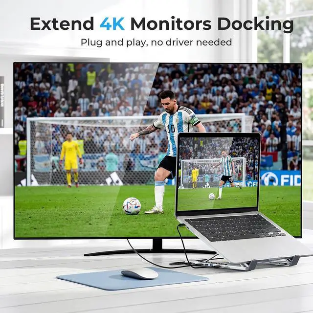 Alt view image 4 of 7 - USB C Laptop Docking Station Stand,Dock Tablet Stand, 8 in 1 USB C Hub with 4K HDMI, 2 USB 3.0, PD 100W, SD/TF Card Reader, Dock Station Computer Holder for MacBook Pro/Air, Dell, ASUS, HP, Lenovo