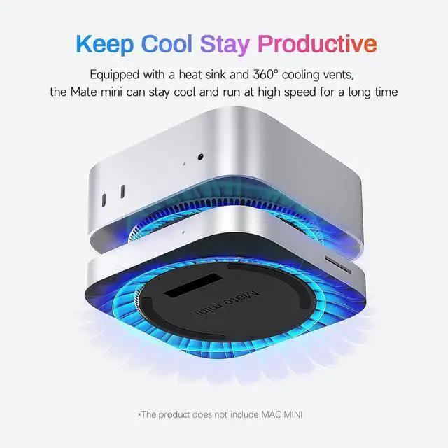 Alt view image 7 of 7 - Mate Mini-B 80Gbps Mac mini M4 Dock & Stand, Up to 8TB NVMe SSD Expansion, PD3.0 Port, SD4.0 Card Reader, 2.5G LAN, 2*USB-A 5Gbps for Laptops/Desktop PC/Mini PC