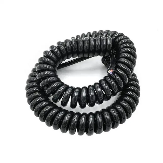 Main image of Telescopic Spring Wire,Black Multi 2/3/4/6/8 Core Wire, Can Extend The Tensile Wires, Spring Spiral Cable Pins 0.2mm-1.5mm Power Cord, r : 8 Core, Specification : 20 AWG 0.5mm r :