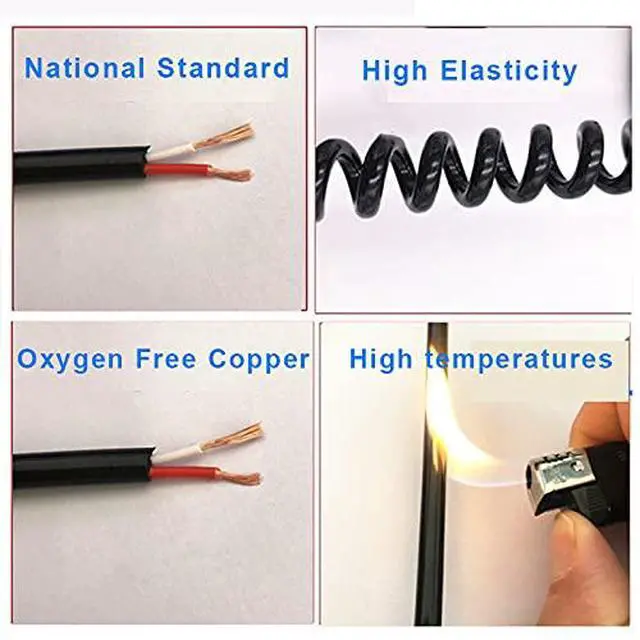 Alt view image 3 of 5 - Telescopic Spring Wire,Black Multi 2/3/4/6/8 Core Wire, Can Extend The Tensile Wires, Spring Spiral Cable Pins 0.2mm-1.5mm Power Cord, r : 8 Core, Specification : 20 AWG 0.5mm r :