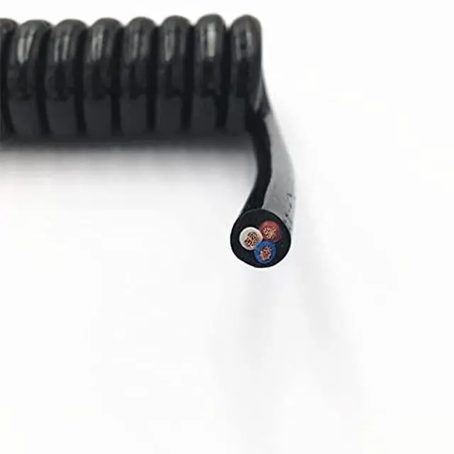 Alt view image 4 of 5 - Telescopic Spring Wire,Black Multi 2/3/4/6/8 Core Wire, Can Extend The Tensile Wires, Spring Spiral Cable Pins 0.2mm-1.5mm Power Cord, r : 8 Core, Specification : 20 AWG 0.5mm r :