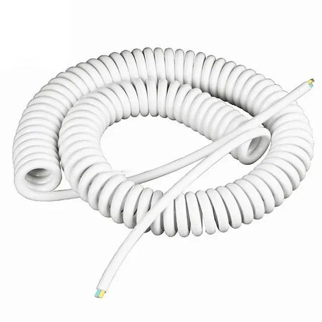 Main image of Telescopic spring wire,3-core 2-core Spring Wire Spiral Cable, 2.5m 5m 7.5m Power Cord Expandable Cable, 22AWG 18AWG 15AWG 13AWG, (Length : Line length 2.5m, Specification : 2 core 22AWG) (Co