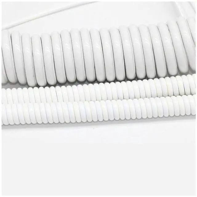 Alt view image 3 of 6 - 3-core 2-core Snowy Spring Wire Spiral Cable 22AWG 18AWG 15AWG 13AWG 2.5m 5m 7.5m Power Cord Expandable Cable(LINE Length 7.5M_3-CORE 15AWG)