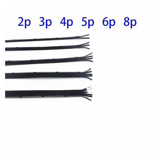 Alt view image 3 of 6 - 10meters Multi-core Parallel Silicone Wire 2P 3P 4P 5P 6P 8P 30awg 26 28 24 22 20AWG High Temperature Resistant Soft Cable(6p 10 Meters,30 AWG)