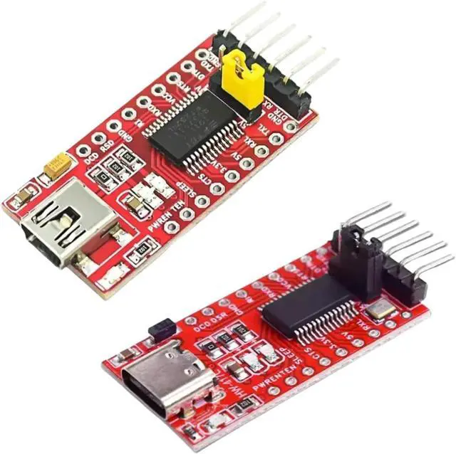 Alt view image 2 of 6 - FT232RL FT232 FTDI USB 3.3V 5.5V to TTL Serial Adapter Module for Arduino FT232 Pro Mini Port USB to TTL 232 Mini/Type-C USB(FT232RL Type-C 10PCS)