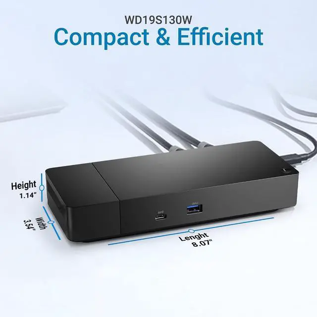 Alt view image 4 of 5 - WD19S Docking Station 130W USB-C Dock, Dual 4K Display 60Hz, Latitude Precision XPS, 130W Power Delivery, 5 USB Ports, Gigabit Ethernet, HDMI 2 DisplayPort (WD19S130W)