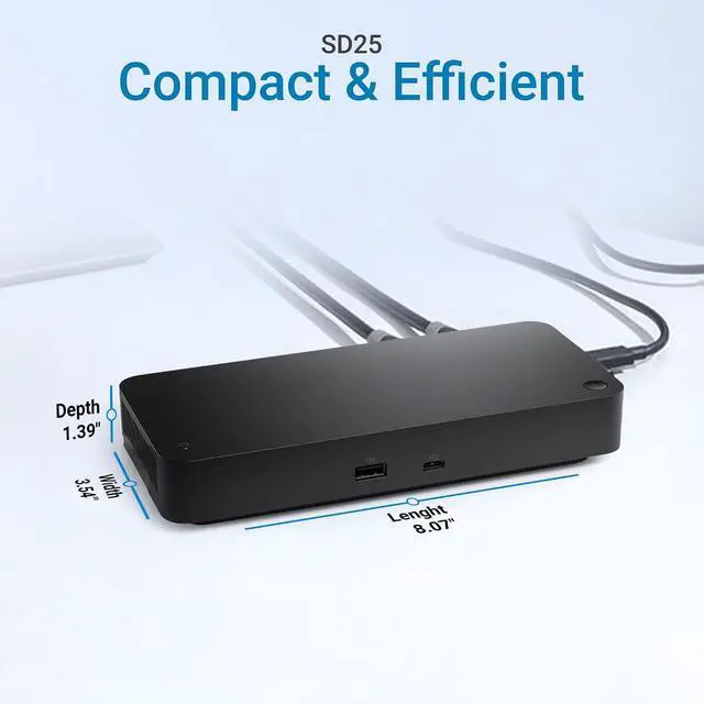 Alt view image 5 of 6 - SD25 Pro USB-C Docking Station 130W Laptop Dock, Dual 4K Monitor Output, 2.5GbE Ethernet, HDMI 2.1, DisplayPort 1.4, 10Gbps USB-C & USB-A Hub Net Straight