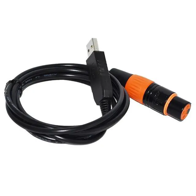 Alt view image 3 of 7 - COLORFUL RS485 DMX512 to USB 3PIN 3P DMX 512 FEMALE CONVERTER CABLE for FREESTYLER STAGE CONTROLLER KABLE(1.8M,Color A)