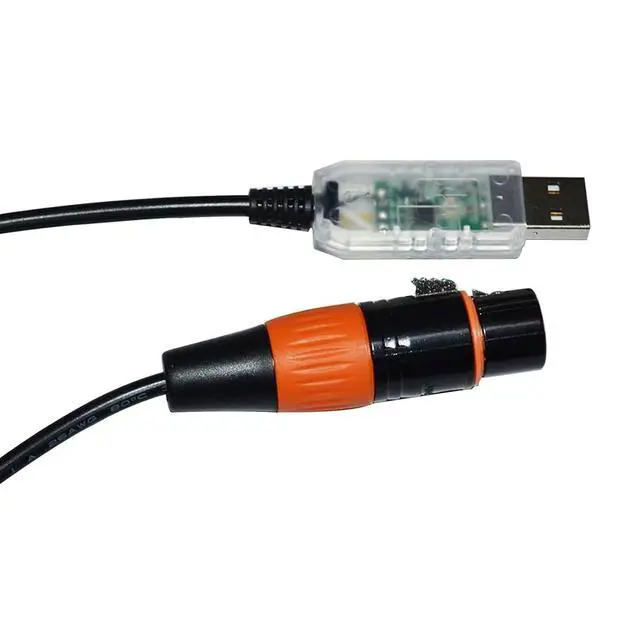 Alt view image 2 of 7 - COLORFUL RS485 DMX512 to USB 3PIN 3P DMX 512 FEMALE CONVERTER CABLE for FREESTYLER STAGE CONTROLLER KABLE(1.8M,Color A)