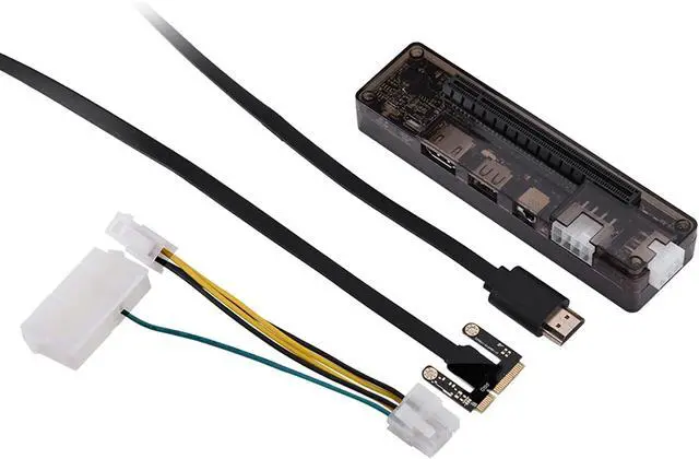 Alt view image 3 of 7 - External Graphics Card Supply Laptop External Independent Video Card Dock for Mini Pcie Without Power Supply