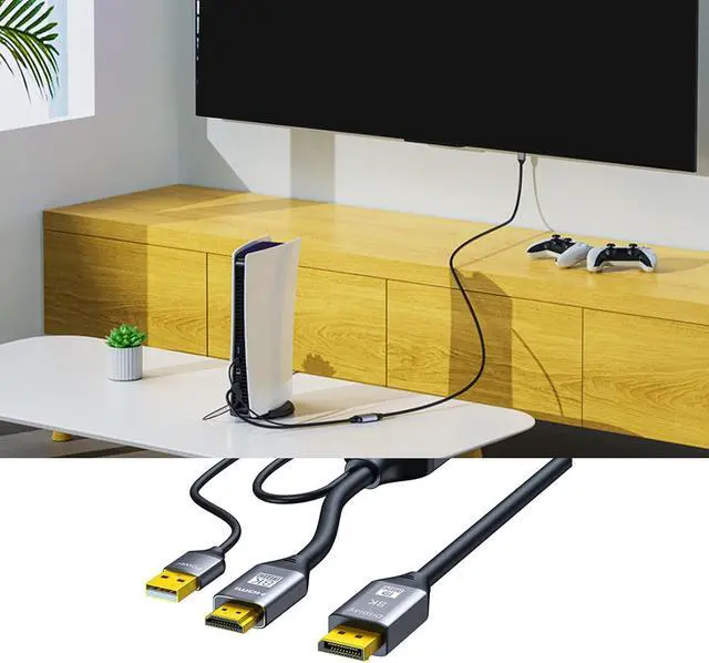 Alt view image 3 of 7 - to Adapter Cable Converts to DP1.4 Converter Cord for Home Use