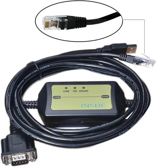 Alt view image 2 of 4 - PLC Programming Cable Compatible with AB 1747 UIC, USB To DH485 RS485 RS232 Interface Converter