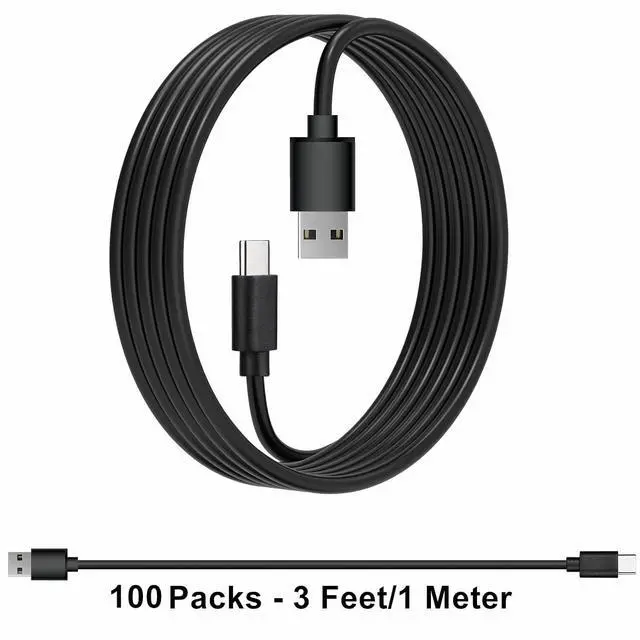 Alt view image 7 of 7 - weishan 100-Pack USB C Charger Cable - Bulk USB to Type-C Charging Cords for USB-C Phones, 3.3ft Long