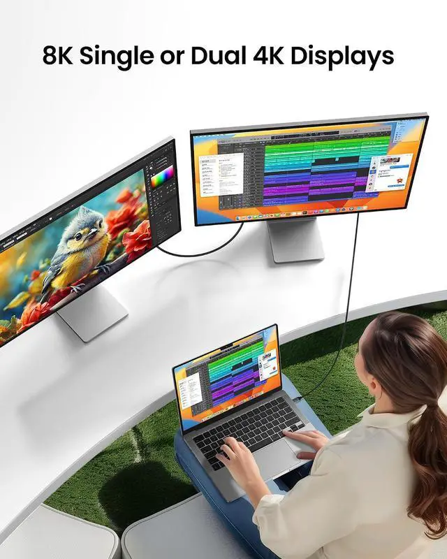 Alt view image 5 of 7 - Silkland USB 4 Cable for Thunderbolt 4 Cable (4FT+10FT), 40Gbps, 240W Fast Charging, 8K/5K@60Hz