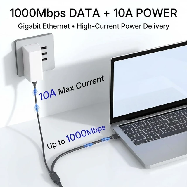 Alt view image 3 of 5 - Starlink Mini Ethernet Cable 10M/32FT, 2-in-1 Power and Data