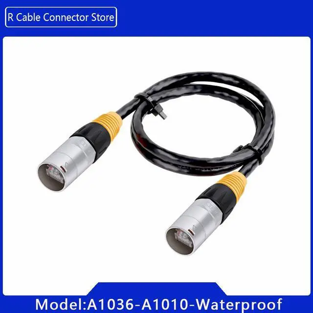 Alt view image 2 of 7 - RJ45 IP65 Ethernet Adapter CAT5/6 Cable LAN Patch Cord Unshielded LED Home Network for Industrial Equipment Entertainment Stage - (Color: A1010-CAT5-Outdoor, Pins: 20M)