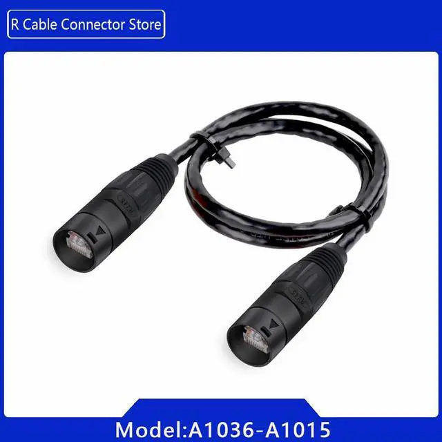 Alt view image 2 of 7 - RJ45 IP65 Ethernet Adapter CAT5/6 Cable LAN Patch Cord Unshielded LED Home Network for Industrial Equipment Entertainment Stage - (Color: A1015-CAT5-Indoor, Pins: 30M)