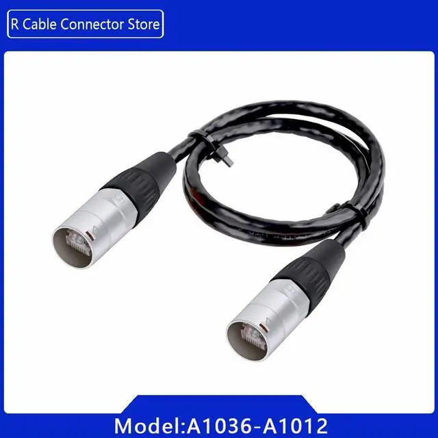 Alt view image 2 of 7 - RJ45 IP65 Ethernet Adapter CAT5/6 Cable LAN Patch Cord Unshielded LED Home Network for Industrial Equipment Entertainment Stage - (Color: A1012-CAT6-Indoor, Pins: 30M)