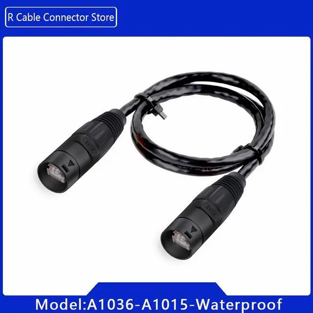 Alt view image 2 of 7 - RJ45 IP65 Ethernet Adapter CAT5/6 Cable LAN Patch Cord Unshielded LED Home Network for Industrial Equipment Entertainment Stage - (Color: A1015-CAT5-Outdoor, Pins: 20M)