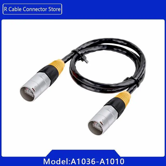Alt view image 2 of 7 - RJ45 IP65 Ethernet Adapter CAT5/6 Cable LAN Patch Cord Unshielded LED Home Network for Industrial Equipment Entertainment Stage - (Color: A1010-CAT6-Indoor, Pins: 10M)