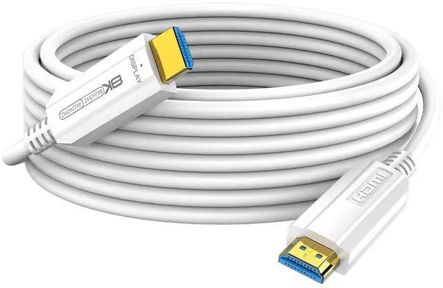 Main image of Fiber Optic HDMI Cable 50FT, 8K Long HDMI 2.1 Cable, 48Gbps White HDMI Cable 8K@60Hz 4K@120Hz, Dynamic HDR, eARC, HDCP 2.2&2.3, 3D, for Laptop, PC, Monitor, PS5, PS4, Xbox, HDTV, Projector