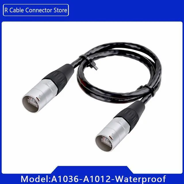 Alt view image 2 of 7 - RJ45 IP65 Ethernet Adapter CAT5/6 Cable LAN Patch Cord Unshielded LED Home Network for Industrial Equipment Entertainment Stage - (Color: A1012-CAT6-Outdoor, Pins: 30M)