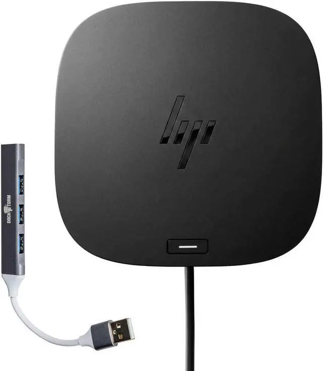 Main image of HP USB-C 100W Docking Station with 100W Power Delivery & Bundle with Dockztorm Hub (USB-C, HDMI, Dual DisplayPort, Ethernet, Nano Lock Slot, USB-A Ports)