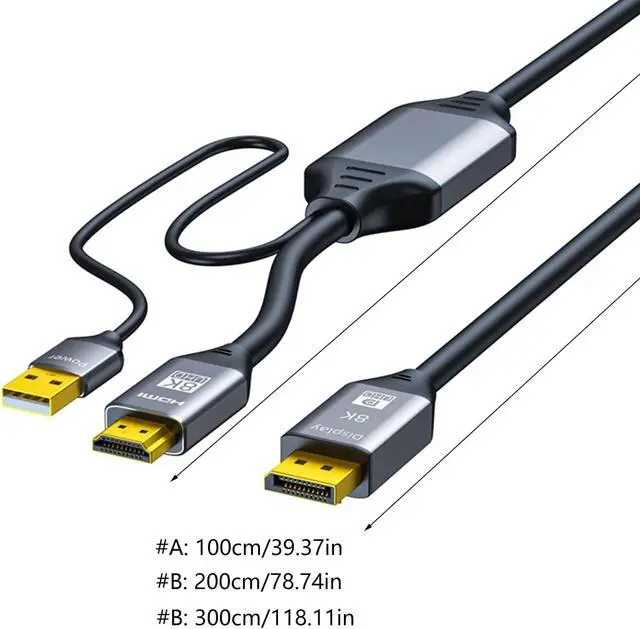 Alt view image 2 of 7 - to Adapter Cable Converts to DP1.4 Converter Cord for Home Use