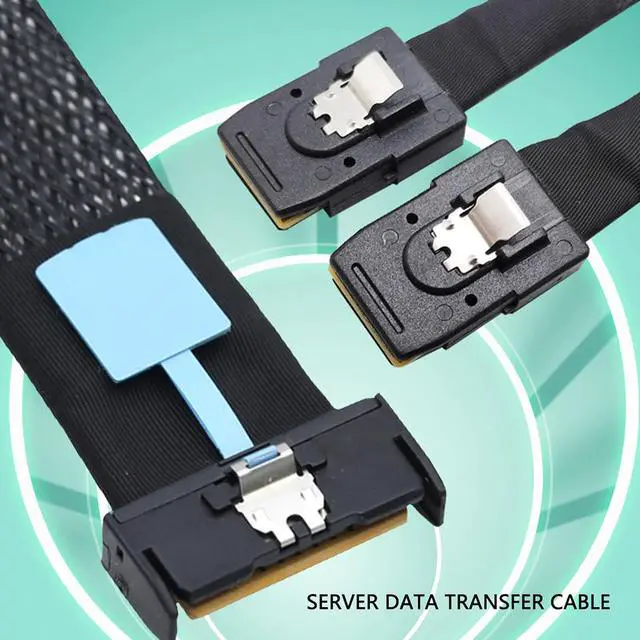 Alt view image 2 of 7 - ciciglow PCIe 5.0 MCIO 8i to 2 Ports SFF 8087 Cable, MCIO 8I Adapter Cable, Flexible High Speed Transmissing Extender Cable for SAS for PCIe Ethernet, 50CM