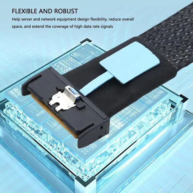 Alt view image 4 of 7 - ciciglow PCIe 5.0 MCIO 8i to 2 Ports SFF 8087 Cable, MCIO 8I Adapter Cable, Flexible High Speed Transmissing Extender Cable for SAS for PCIe Ethernet, 50CM