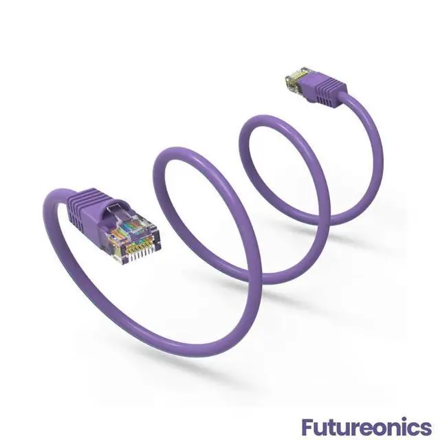 Alt view image 4 of 7 - (50 Pack Cat 6 Ethernet Cable 3 Feet Purple UTP Booted 3 FT Computer Network Cable, Internet Cable, Cat 6 Cable