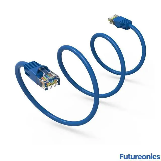 Alt view image 4 of 7 - (10 Pack Cat 6 Ethernet Cable 8 Feet Blue UTP Booted 8 FT Computer Network Cable, Internet Cable, Cat 6 Cable