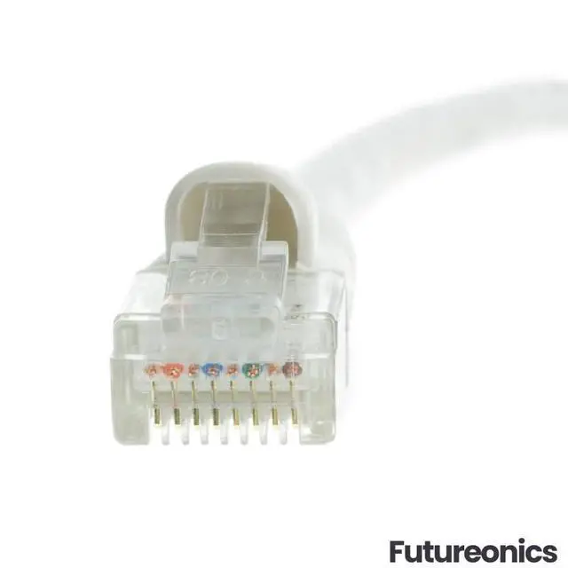 Alt view image 6 of 7 - (20 Pack Cat 6 Ethernet Cable 8 Feet White UTP Booted 8 FT Computer Network Cable, Internet Cable, Cat 6 Cable