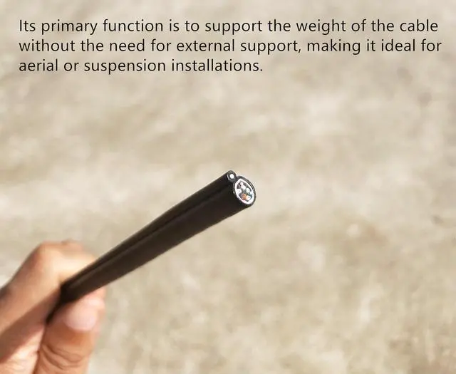 Alt view image 5 of 5 - 200ft Bulk Ethernet Cable, Cat6 Outdoor Waterproof Ethernet Cable with Messenger, Pure Copper, Double Jackets(PVC+LLDPE), UTP, 23AWG, POE, Weatherproof & UV Resistant - Ideal for Outdoor Networking