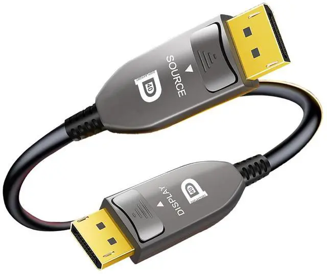 Main image of 16K Fiber Optic DisplayPort Cable, Active DP Cable, 40Gbps Display Port Cord Support 16K@30Hz, 10K@30Hz, 8K@60Hz, 4K@165Hz, HDR, HDCP2.2, DSC 1.2a for Gaming Monitor PC (150ft)