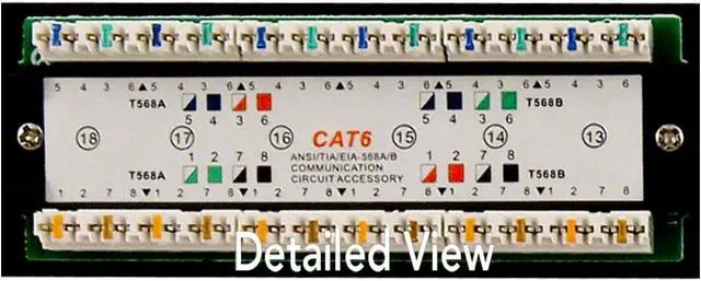 Alt view image 2 of 3 - Vertical Cable Cat6 24 Port 19" Horizontal Rackmount 1U Patch Panel
