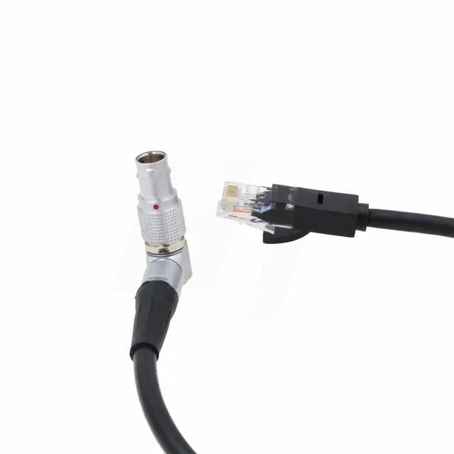 Alt view image 3 of 4 - Teradek COLR Cat5e Ethernet RJ45 Cable to ARRI Alexa Mini Camera 10-Pin Connector (40 cm, rotate right angle 10pin)