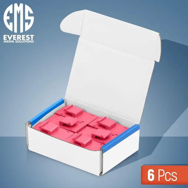 Alt view image 7 of 7 - Everest Media Solutions Bundle 2 Items: 48-Port Keystone Patch Panel + 6 Pack of RJ45 CAT6 Keystone Couplers - Pink