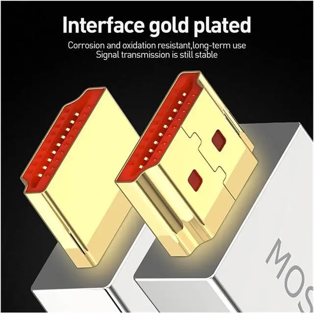 Alt view image 4 of 5 - HDMI 2.1 Cable 48Gbps 8K@60Hz 4K@120Hz Ultra High Speed Cord HDCP & .3 HDR 10 EARC Compatible For Vision Atmos(10m)