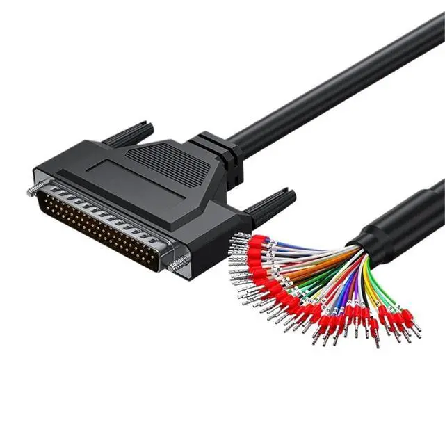 Alt view image 2 of 7 - 1Pcs DB62 Terminal Wire with Number HDB62 Male Female Serial Cable 3 Rows 62Pin Double Shield Single Head with Cable Connector(Male,2M)