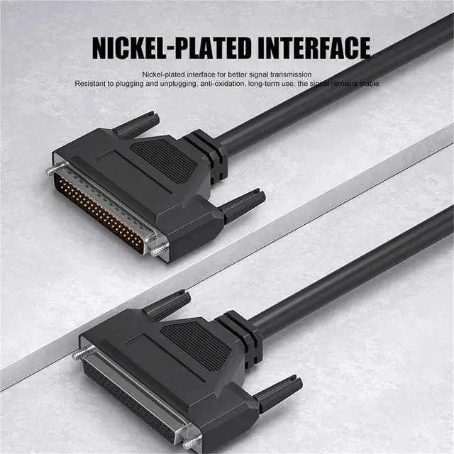 Alt view image 6 of 7 - 1Pcs DB62 Terminal Wire with Number HDB62 Male Female Serial Cable 3 Rows 62Pin Double Shield Single Head with Cable Connector(Male,2M)