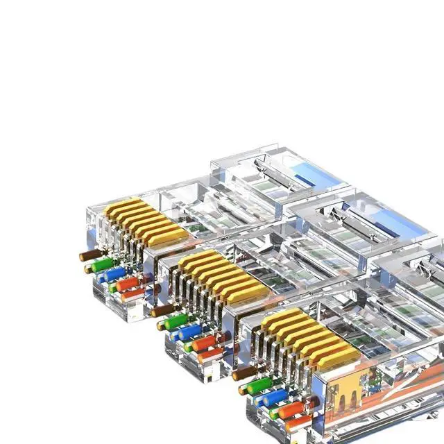 Alt view image 3 of 7 - RJ45 Connector 50U Gold Plated CAT7 CAT6 CAT5E Pass Through Modular Plug 8P8C Crimp End(30 Pieces,CAT6 STP)