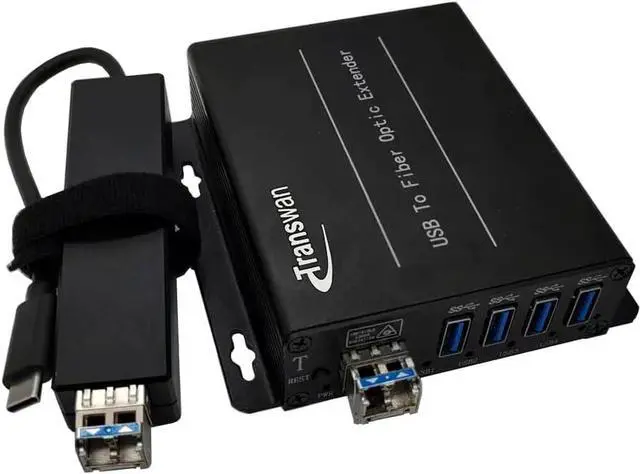 Main image of Pigtailed USB 3.0 Type C Extender Over Single-Mode Optic Fiber Cable to 250 Meters, USB 3.0 Hub to Optic Fiber, Supports 5 Gbps Super-Speed (BY-USB-412DF-C(Over 2 Fibers))