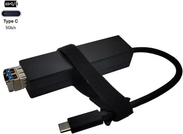 Alt view image 2 of 5 - Pigtailed USB 3.0 Type C Extender Over Single-Mode Optic Fiber Cable to 250 Meters, USB 3.0 Hub to Optic Fiber, Supports 5 Gbps Super-Speed (BY-USB-412DF-C(Over 2 Fibers))