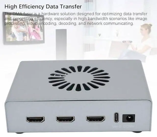 Alt view image 5 of 7 - DMA Fuser, HDMI Synthesizer, DMA Fuser Combiner Display Overlay, 2K 144Hz Adapter, HD 240Hz, 2 Input HDMI Output, for Financial Trading Rooms, Bank Data Centers