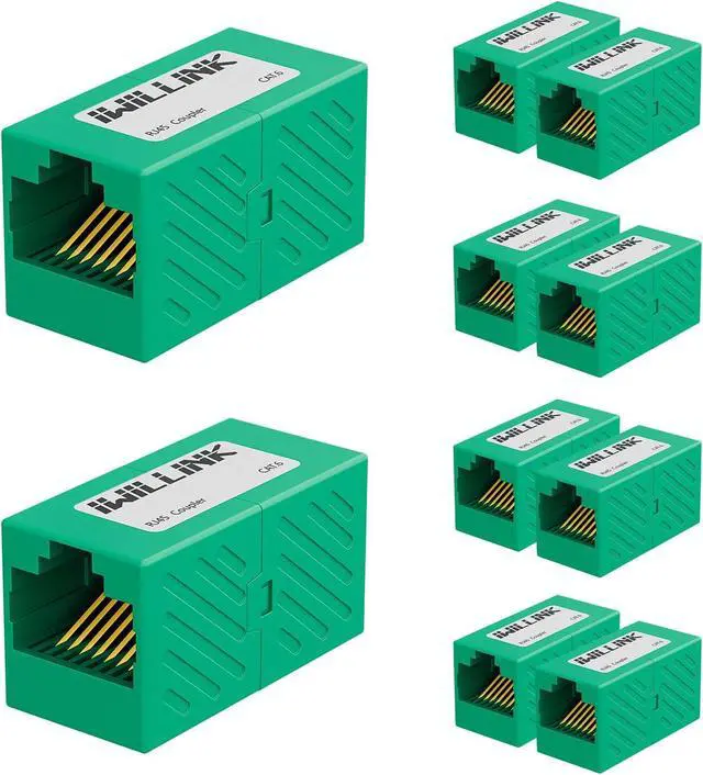 Alt view image 2 of 7 - iwillink RJ45 Coupler 10-Pack and Cat6 Coupler RJ45 Cat6 Shielded Coupler 25-Pack