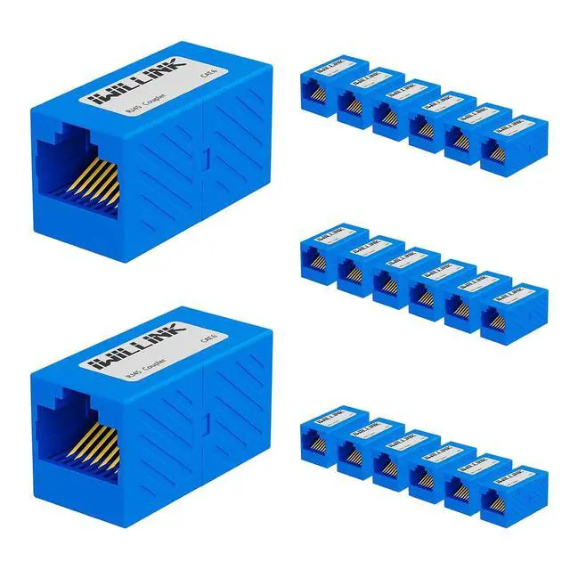 Alt view image 2 of 7 - iwillink RJ45 Coupler 20-Pack and Cat6 Coupler RJ45 Cat6 Shielded Coupler 25-Pack
